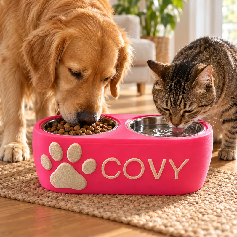 Comedero Doble Personalizado para Mascotas, foto 1